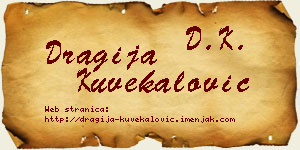 Dragija Kuvekalović vizit kartica